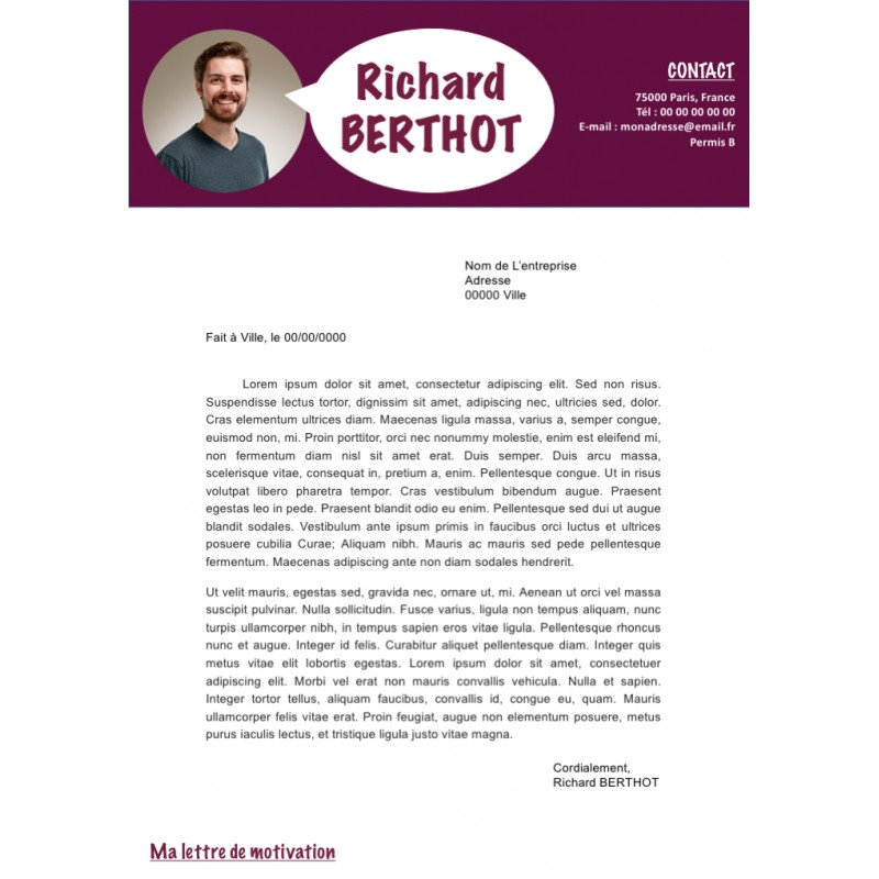 lettre motivation graphiste