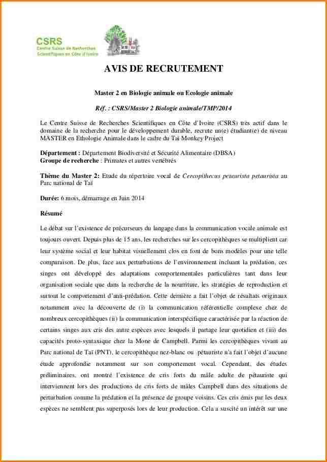 lettre motivation m1