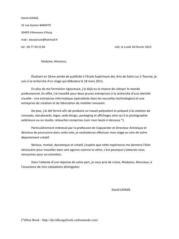 lettre motivation pour assurance