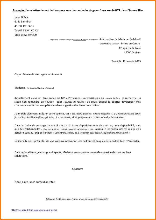 lettre motivation stage banque