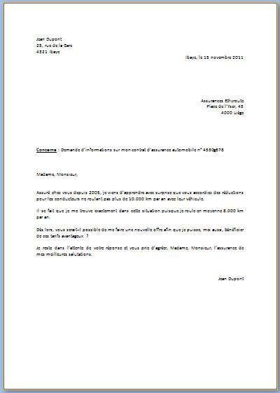 lettre officielle modele gratuit