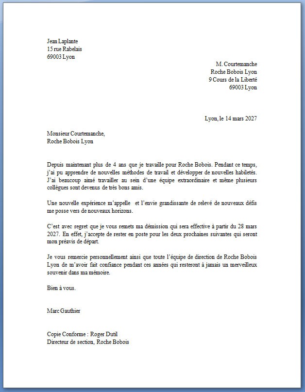 lettre officielle modele gratuit