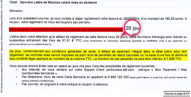 lettre penalite de retard