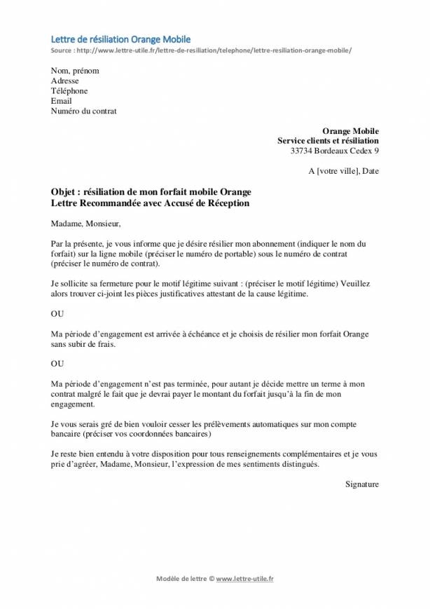 lettre pour arreter un prelevement automatique