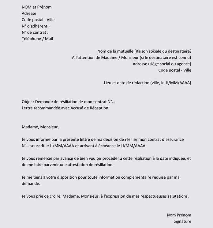 lettre pour arreter une assurance vie