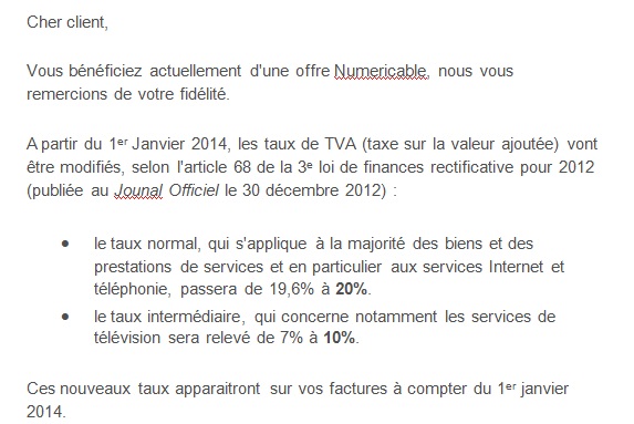 lettre pour augmentation de prix