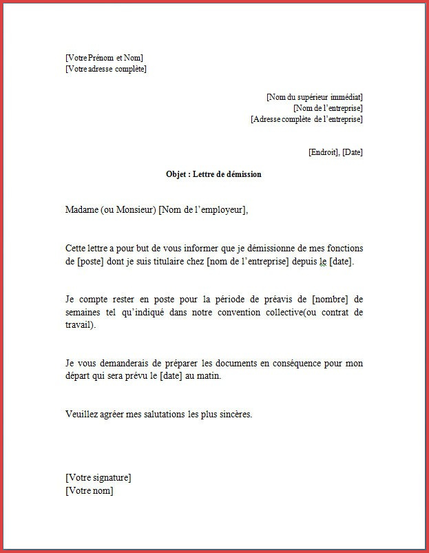 lettre pour changement d'adresse gratuit