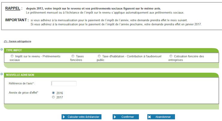 lettre pour demander un echeancier aux impots