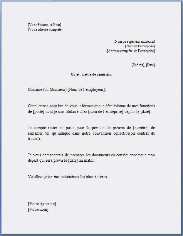 lettre pour les impots