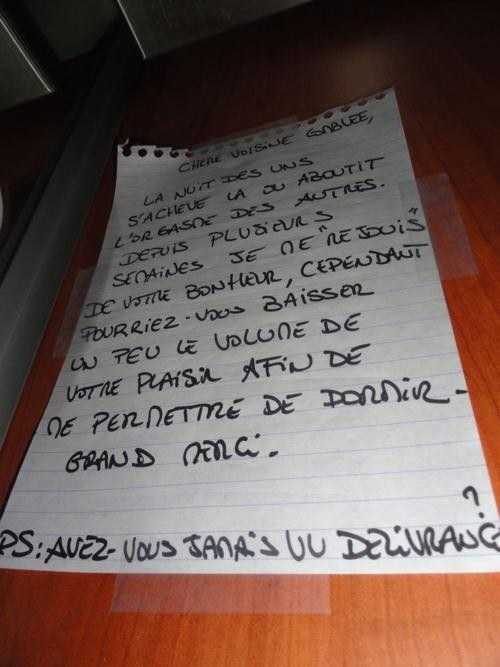 lettre pour les voisins soiree