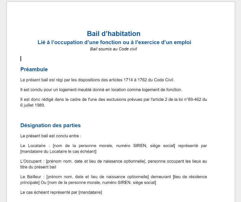 lettre pour location