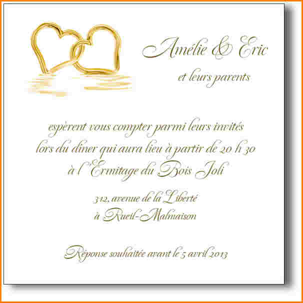 lettre pour mariage