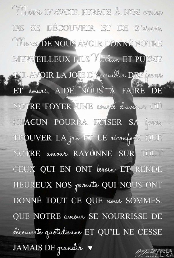 lettre pour mariage