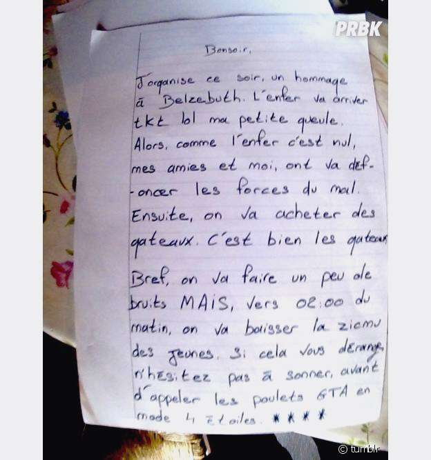 lettre pour prevenir d'une fete