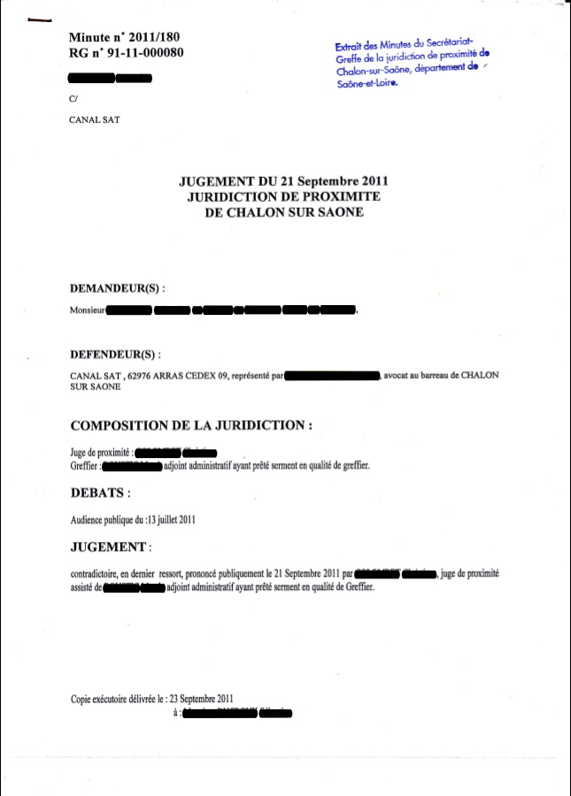 lettre pour resilier canal plus et canalsat