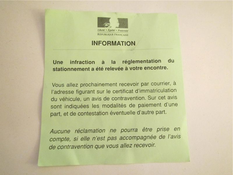 lettre pour stationnement genant