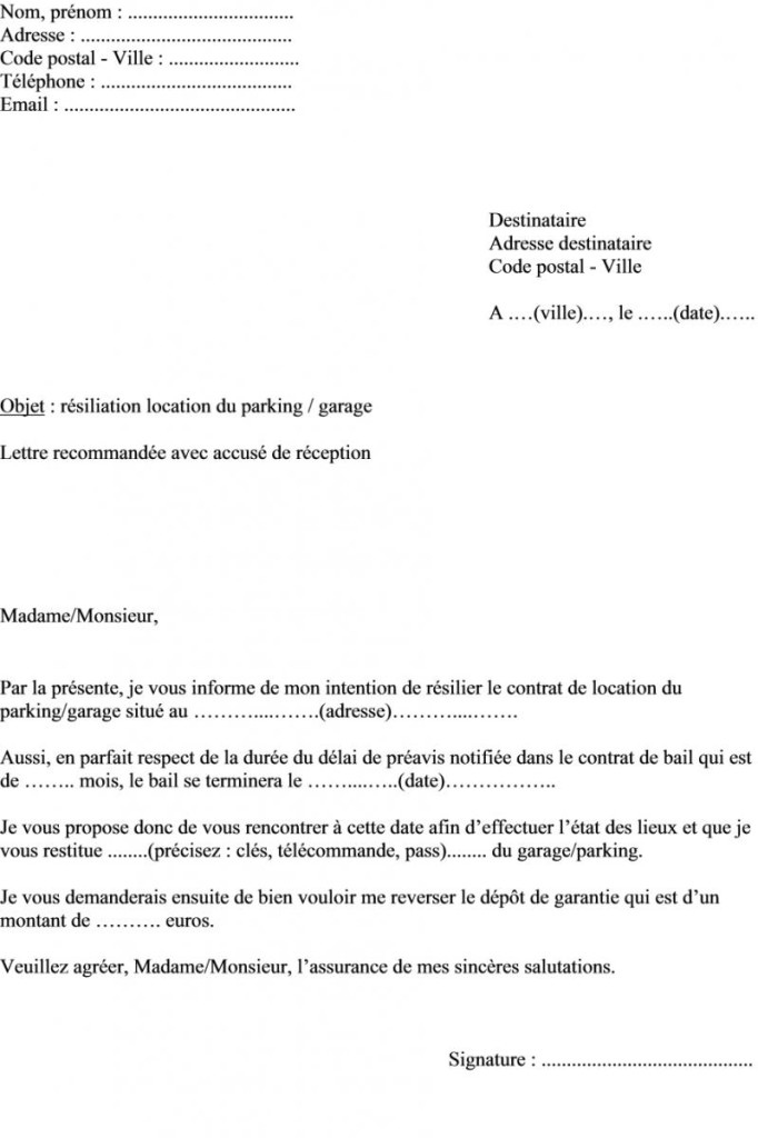 lettre preavis loi alur