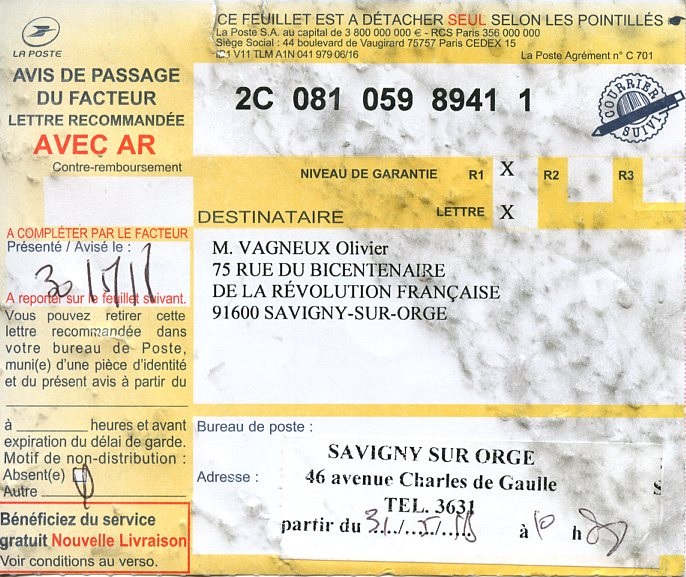 lettre recommandee remboursement