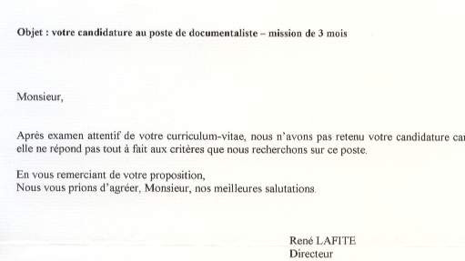 lettre relancer une candidature