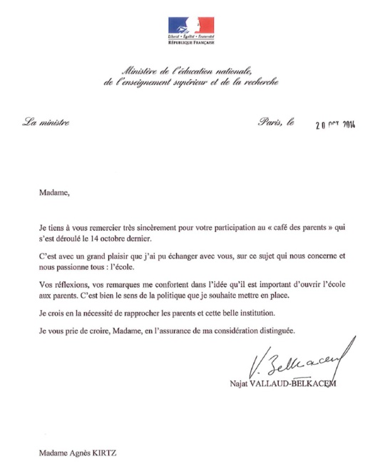 lettre remerciement repas