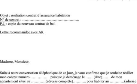 lettre resiliation contrat telephone