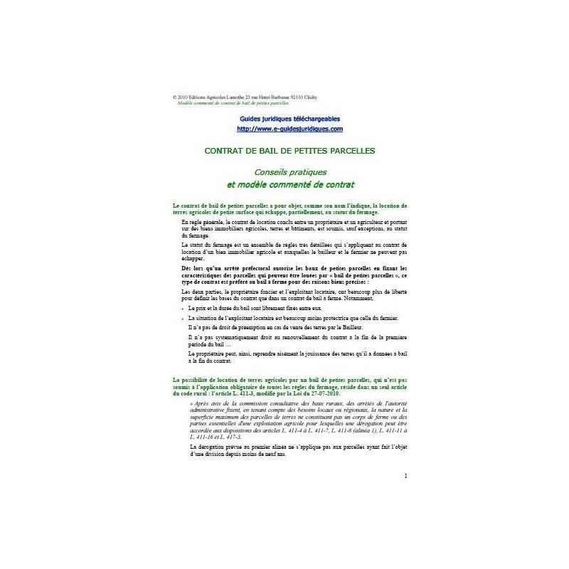 lettre resiliation fermage