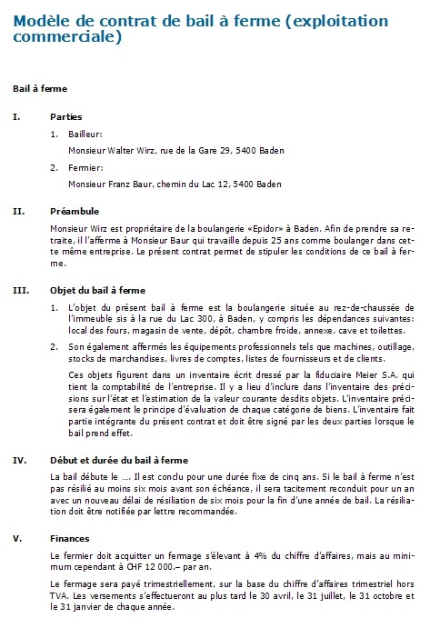 lettre resiliation fermage