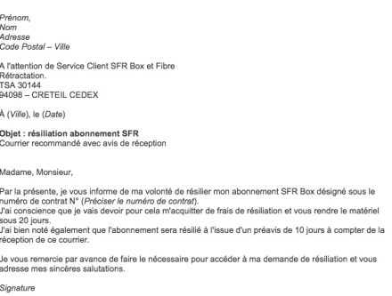lettre resiliation parabole reunion