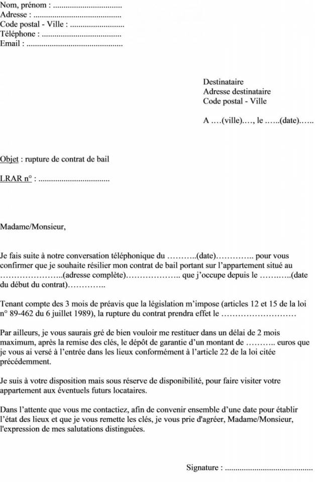 lettre restitution caution bancaire