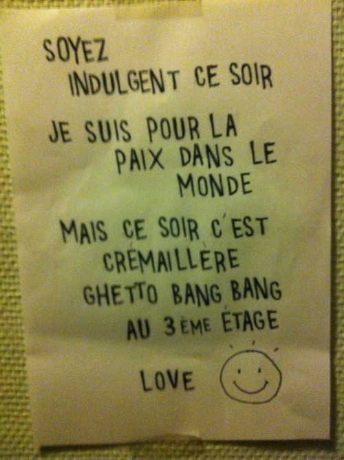 lettre soiree voisin