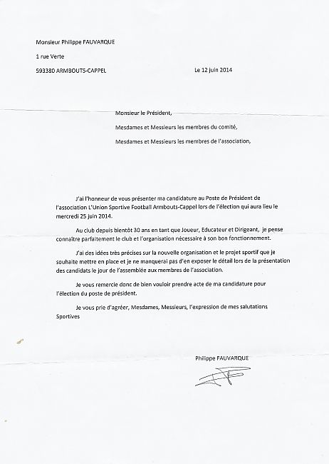 lettre sportive