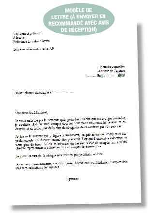 lettre transfert compte