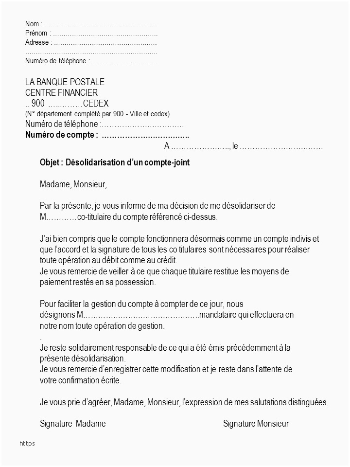 lettre type cloture de compte bancaire gratuit