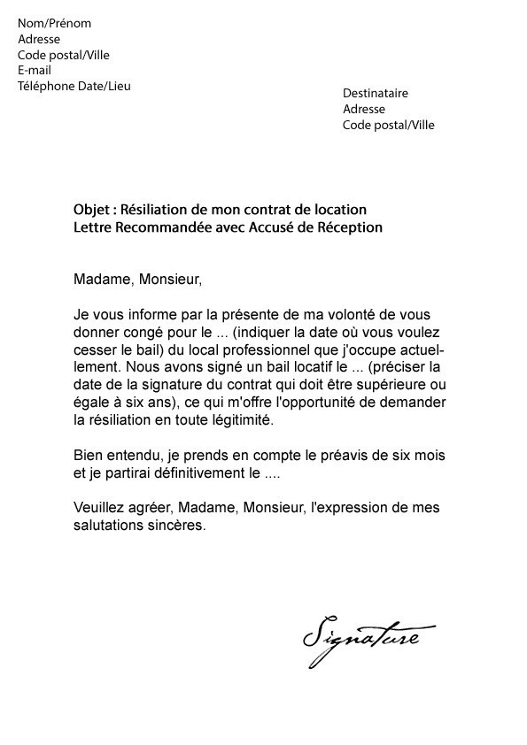 lettre type de demande d echeancier