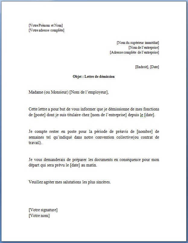 lettre type de pouvoir