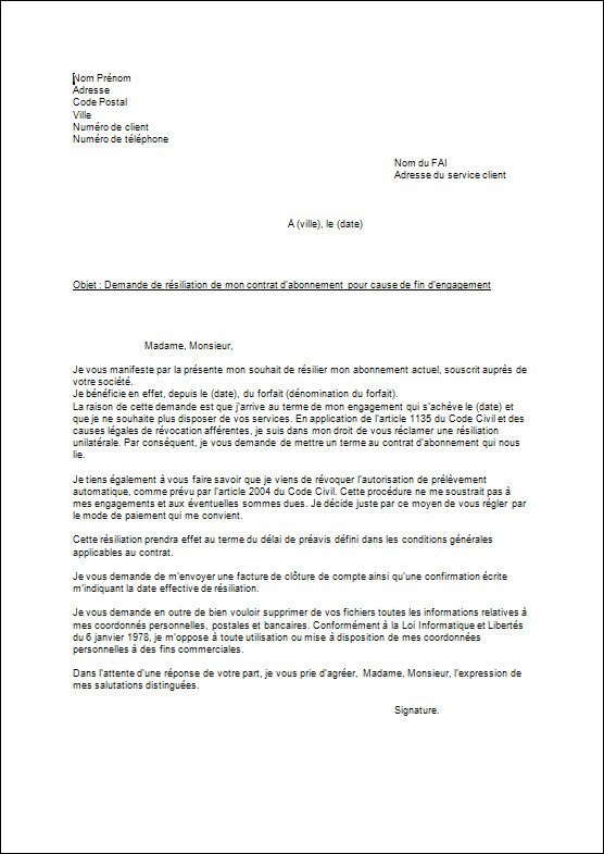 lettre type de pouvoir