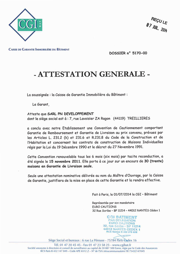lettre type garantie decennale