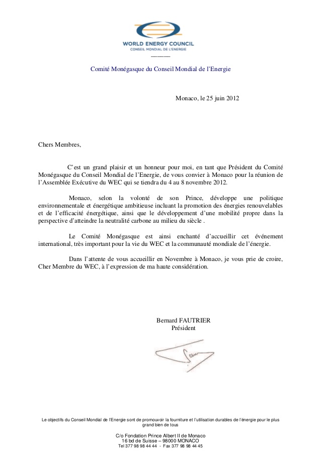 lettre type invitation evenement