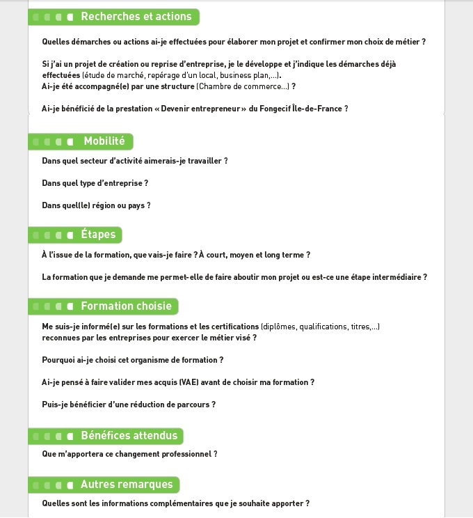 lettre type pour demande de cif a l'employeur