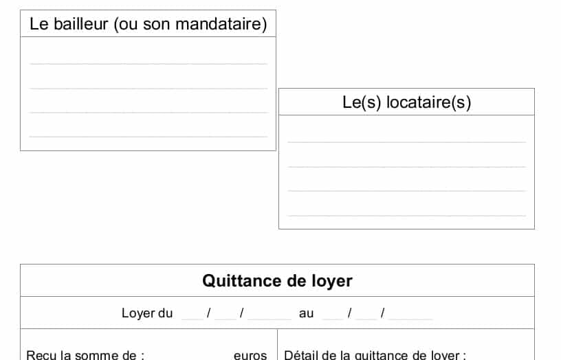 lettre type quittance de loyer