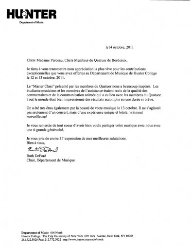 lettre type remerciement