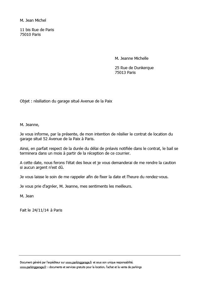 lettre type remerciement