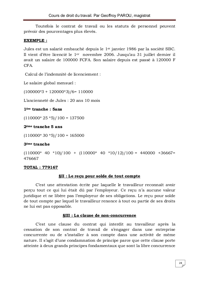 lettre type solde de tout compte