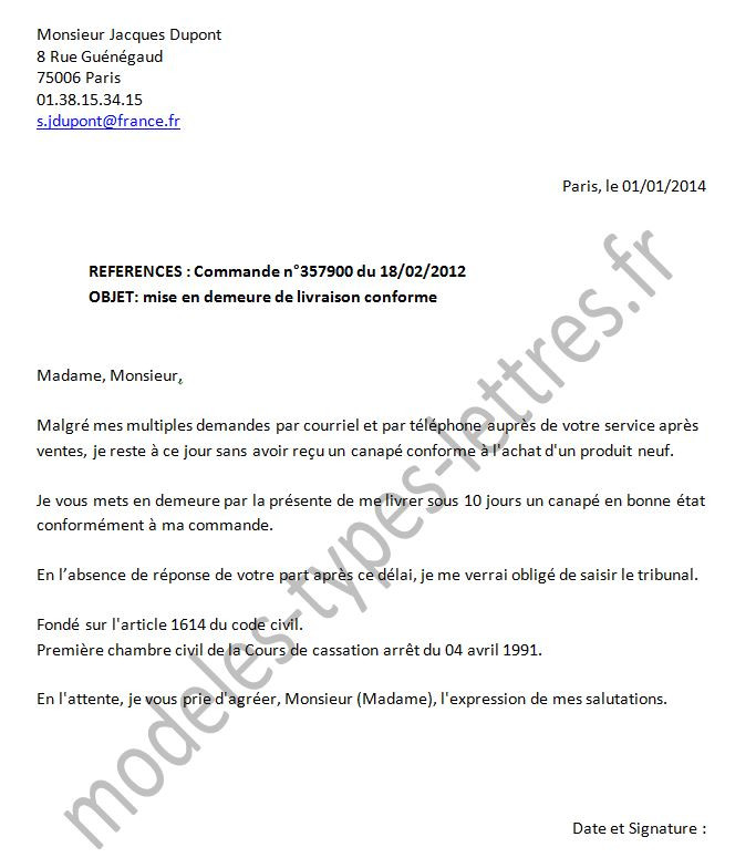 lettre type suspension assurance