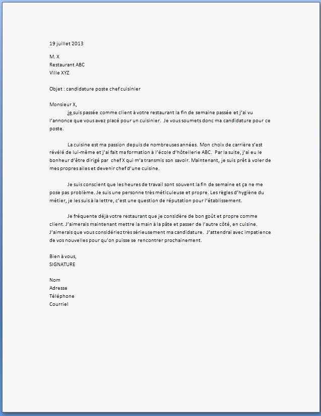 lettre voyage scolaire