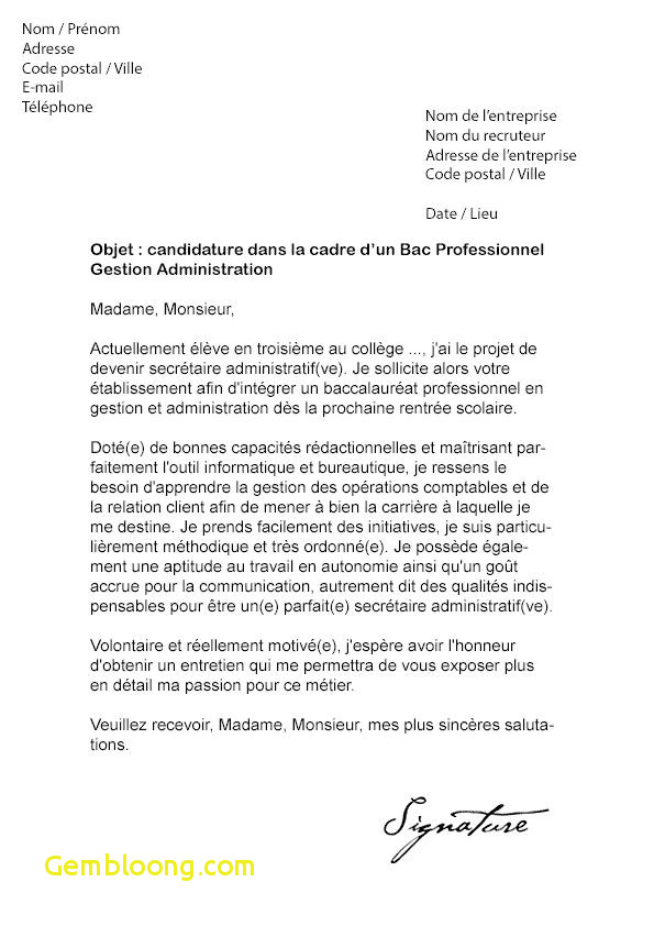 lettre voyage scolaire