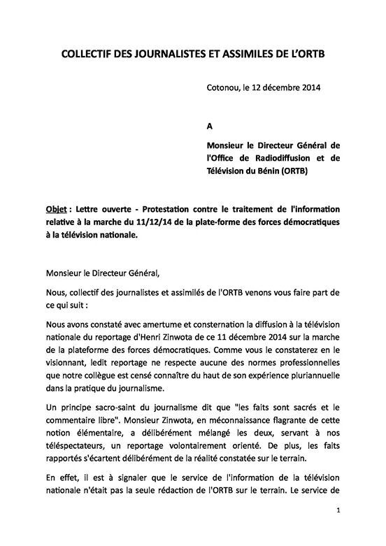 lettres de protestation