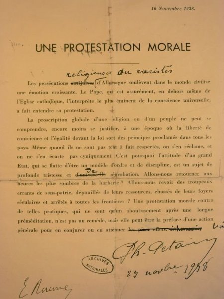 lettres de protestation