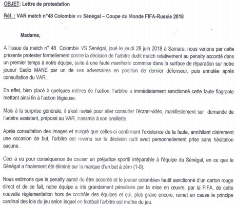 lettres de protestation