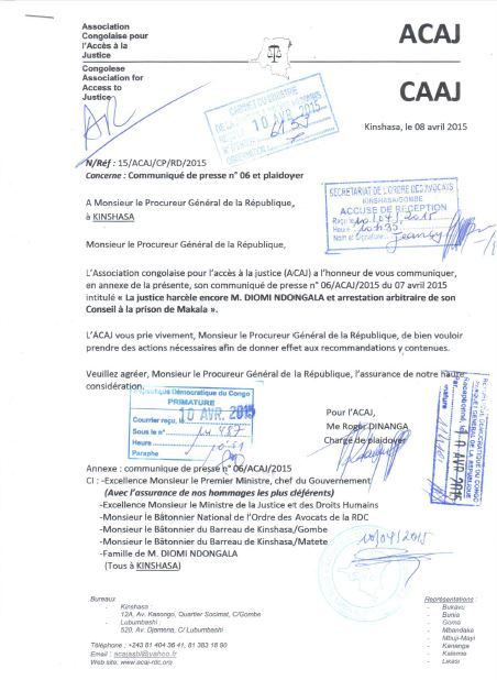 lettres de protestation